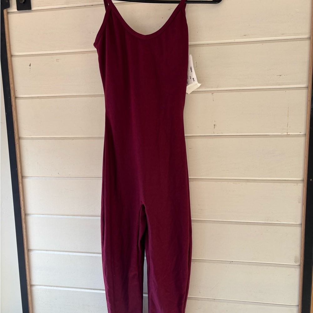 Burgundy Sleeveless Jumpsuit